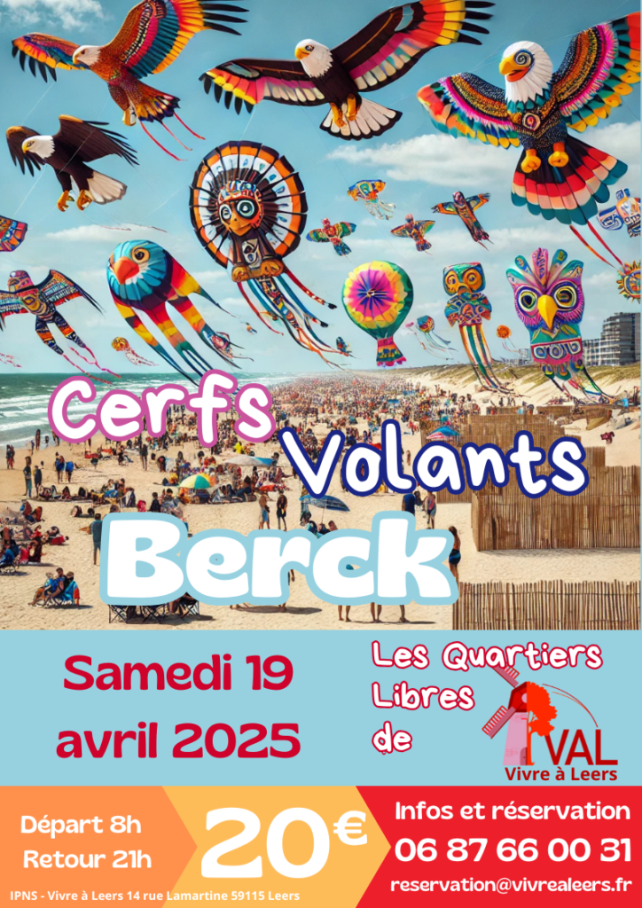 VAL VIVRE A LEERS Quartier libre à Berck rencontre cerfs volants